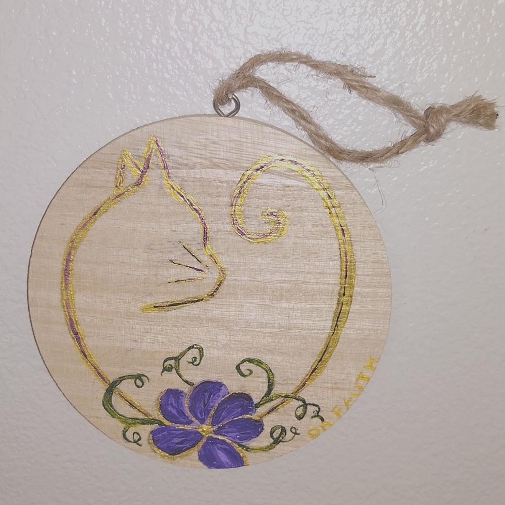Original hand painted wooden plaque